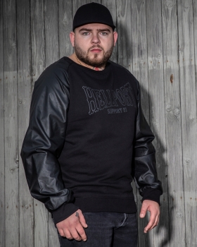 CrewNeck: S81 Hellport - Schwarz/Leder